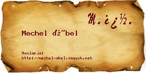 Mechel Ábel névjegykártya