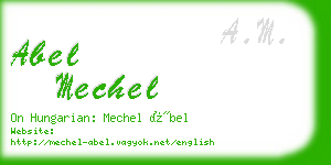 abel mechel business card